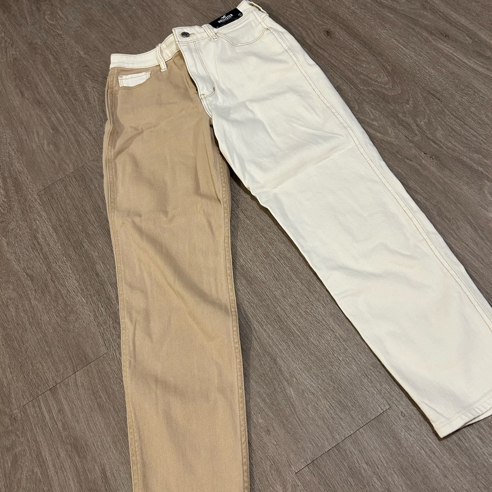 COLORBLOCK HIGH WAISTED JEANS